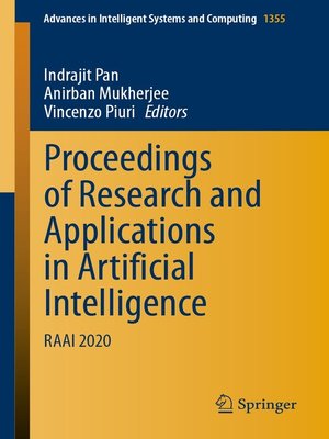 cover image of Proceedings of Research and Applications in Artificial Intelligence